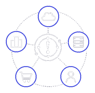 Connected security system illustration